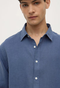 Everyday LS Linen Shirt - Ocean-ASSEMBLY LABEL-P&amp;K The General Store