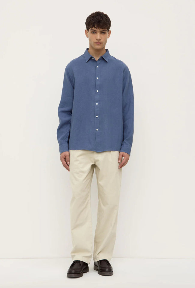 Everyday LS Linen Shirt - Ocean-ASSEMBLY LABEL-P&amp;K The General Store