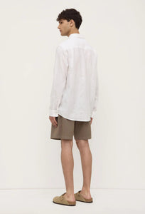 Everyday LS Linen Shirt - White-ASSEMBLY LABEL-P&amp;K The General Store