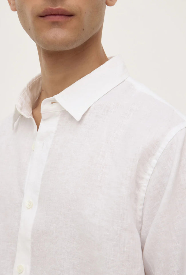 Everyday LS Linen Shirt - White-ASSEMBLY LABEL-P&amp;K The General Store