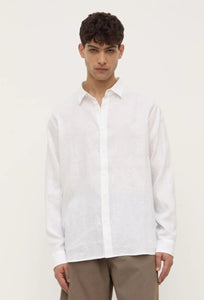 Everyday LS Linen Shirt - White-ASSEMBLY LABEL-P&amp;K The General Store
