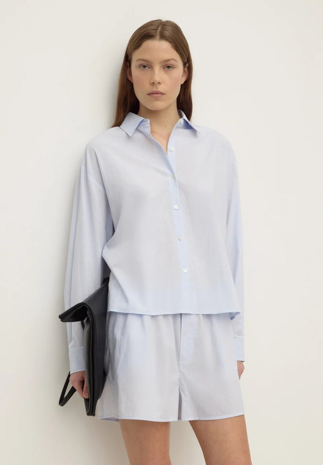 Frankie Cotton Long Sleeve Shirt - Powder Blue-ASSEMBLY LABEL-P&amp;K The General Store