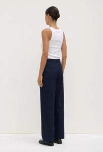 Keira Recycled Pleat Front Denim Pant - Deep Indigo-ASSEMBLY LABEL-P&amp;K The General Store