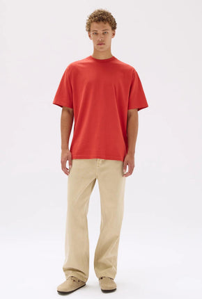 Knox Oversized Tee - Papaya-ASSEMBLY LABEL-P&amp;K The General Store