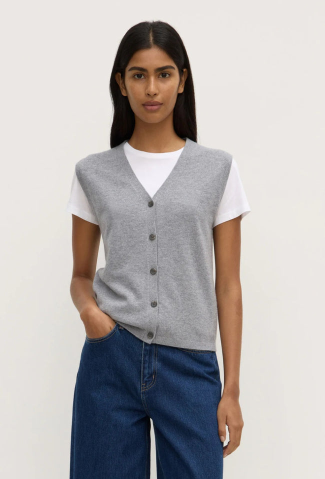 Lara Cashmere Knit Tank - Grey Marle-ASSEMBLY LABEL-P&amp;K The General Store