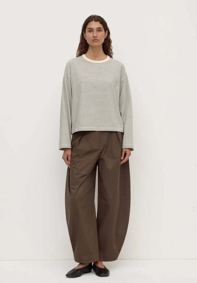 Malone Stripe Cropped Long Sleeve Top - Black/ Cream-ASSEMBLY LABEL-P&amp;K The General Store