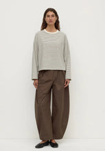 Load image into Gallery viewer, Malone Stripe Cropped Long Sleeve Top - Black/ Cream-ASSEMBLY LABEL-P&amp;K The General Store
