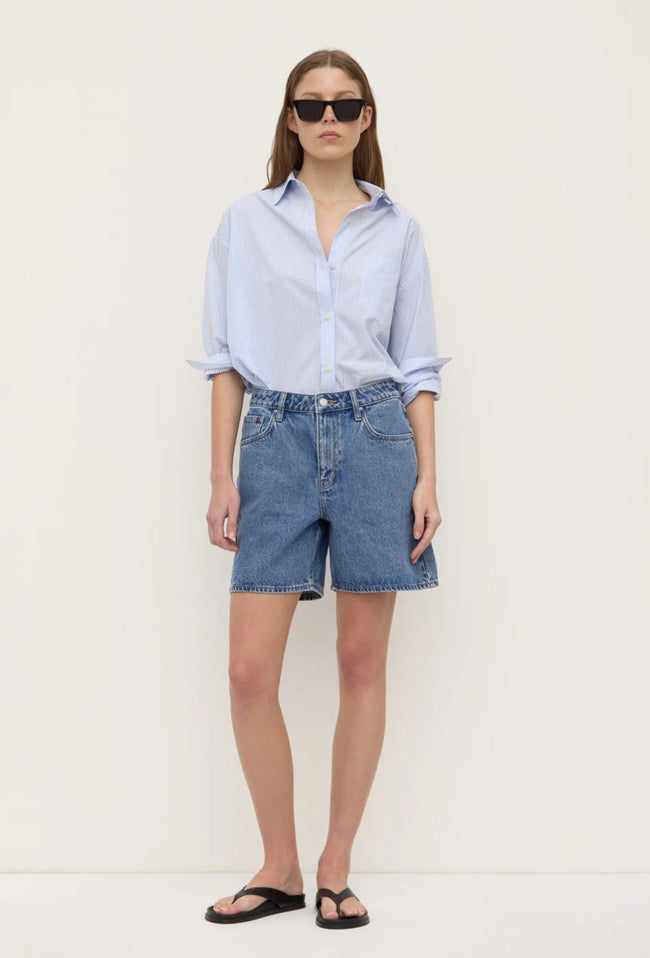 Mid Rise Vintage Denim Short - Dark Stone-ASSEMBLY LABEL-P&amp;K The General Store