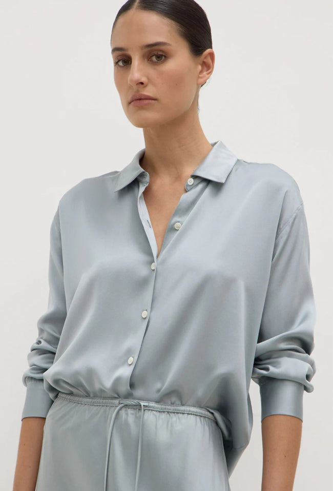 Pippa Silk Shirt - Cloud-ASSEMBLY LABEL-P&amp;K The General Store