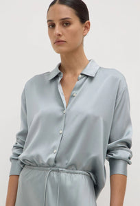 Pippa Silk Shirt - Cloud-ASSEMBLY LABEL-P&amp;K The General Store