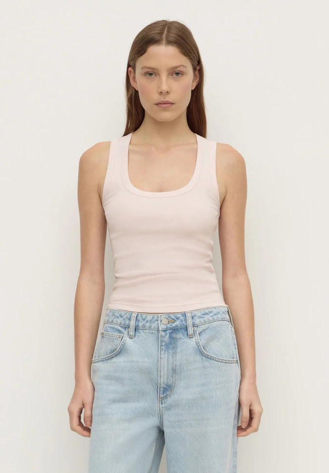 Robyn Scoop Neck Rib Tank - Soft Rose-ASSEMBLY LABEL-P&amp;K The General Store