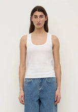 Load image into Gallery viewer, Robyn Scoop Neck Rib Tank - White-ASSEMBLY LABEL-P&amp;K The General Store
