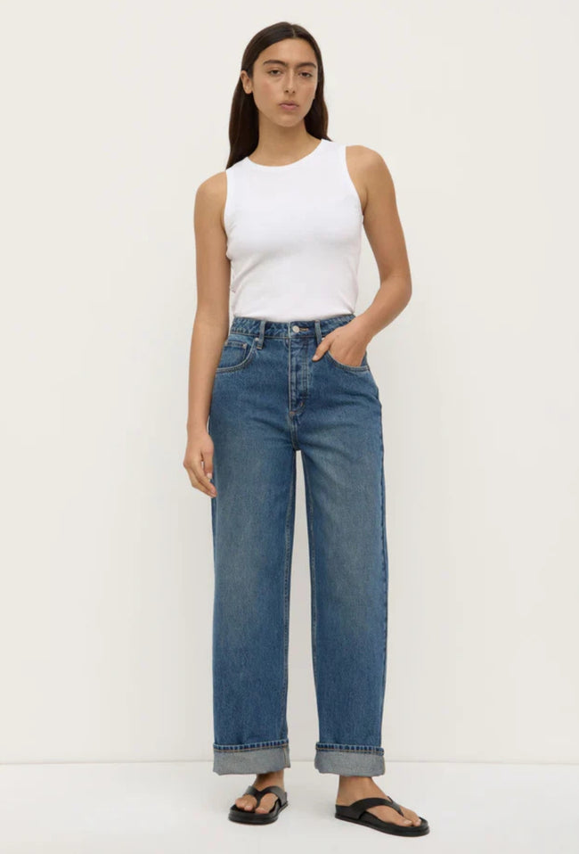 Women's Oversized High Rise Jean - Dark Indigo-ASSEMBLY LABEL-P&amp;K The General Store