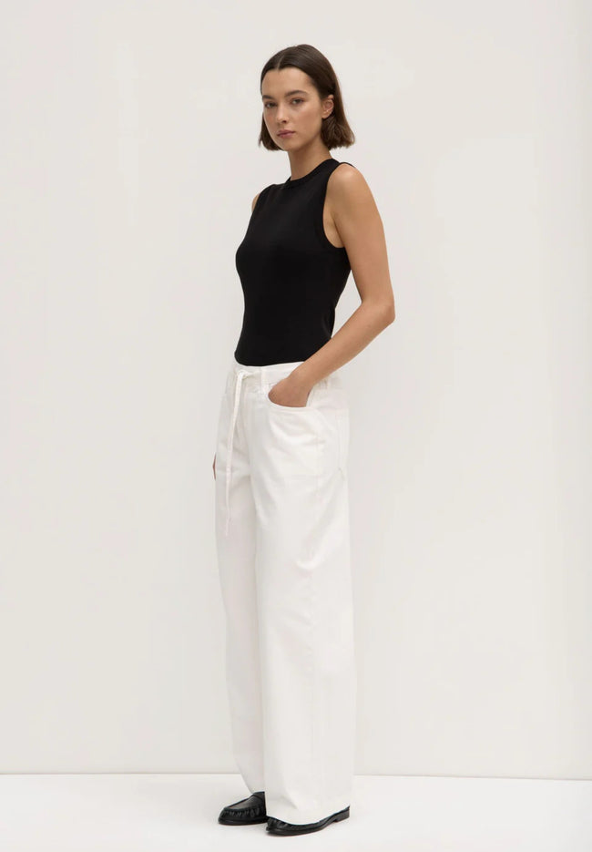 Bobbie Twill Midrise Pant - Vintage White-ASSEMBLY LABEL-P&amp;K The General Store