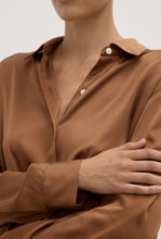 Load image into Gallery viewer, Pippa Long Sleeve Silk Shirt - Bronze-ASSEMBLY LABEL-P&amp;K The General Store
