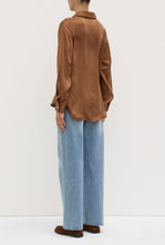 Load image into Gallery viewer, Pippa Long Sleeve Silk Shirt - Bronze-ASSEMBLY LABEL-P&amp;K The General Store
