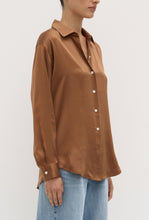 Load image into Gallery viewer, Pippa Long Sleeve Silk Shirt - Bronze-ASSEMBLY LABEL-P&amp;K The General Store
