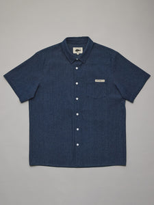 Ballast SS Shirt - Stripe Denim-Just Another Fisherman-P&amp;K The General Store