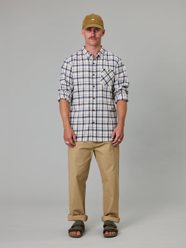 Boatyard Shirt - Blue Cream Check-Just Another Fisherman-P&amp;K The General Store