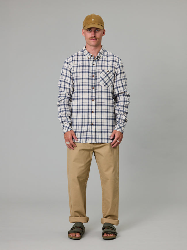 Boatyard Shirt - Blue Cream Check-Just Another Fisherman-P&amp;K The General Store