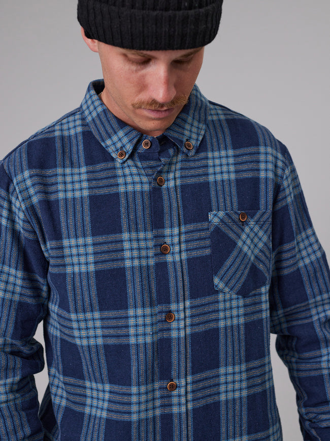 Boatyard Shirt - Blue Check-Just Another Fisherman-P&amp;K The General Store