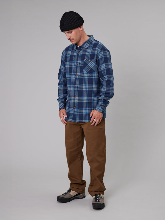 Boatyard Shirt - Blue Check-Just Another Fisherman-P&amp;K The General Store