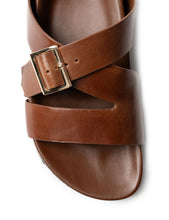 Load image into Gallery viewer, Buckle Strap Slide - Cognac-LA TRIBE-P&amp;K The General Store
