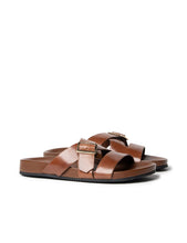 Load image into Gallery viewer, Buckle Strap Slide - Cognac-LA TRIBE-P&amp;K The General Store
