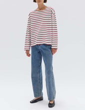 Load image into Gallery viewer, Bateau Organic Long Sleeve Tee - Syrah/White-ASSEMBLY LABEL-P&amp;K The General Store
