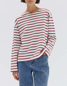 Bateau Organic Long Sleeve Tee - Syrah/White-ASSEMBLY LABEL-P&amp;K The General Store