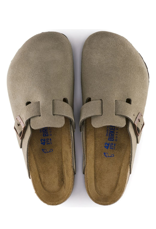 Boston Suede Soft Footbed - Taupe - Regular-BIRKENSTOCK-P&amp;K The General Store