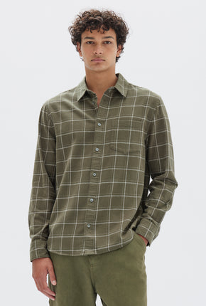 Brady Check L/S Shirt - Spruce/Cream-ASSEMBLY LABEL-P&amp;K The General Store