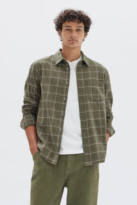 Brady Check L/S Shirt - Spruce/Cream-ASSEMBLY LABEL-P&amp;K The General Store