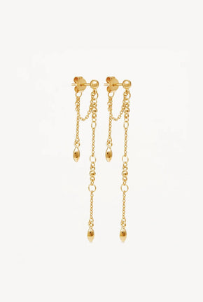 Luck and Love Chain Earrings - Gold-BY CHARLOTTE-P&amp;K The General Store