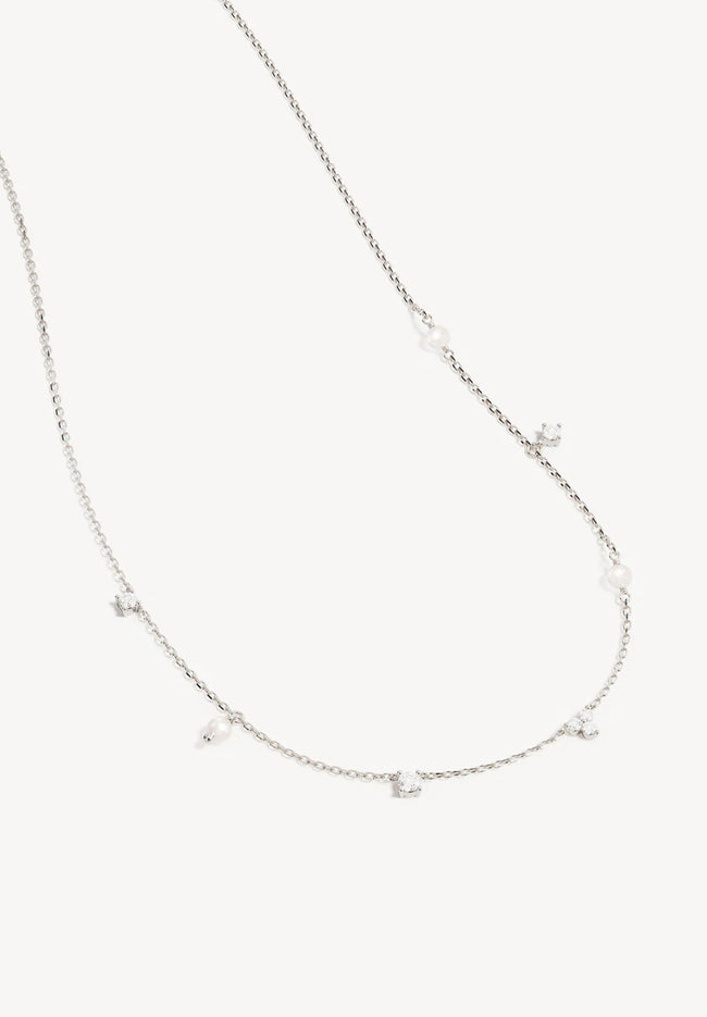Moonlit Bloom Pearl Choker - Silver-BY CHARLOTTE-P&amp;K The General Store
