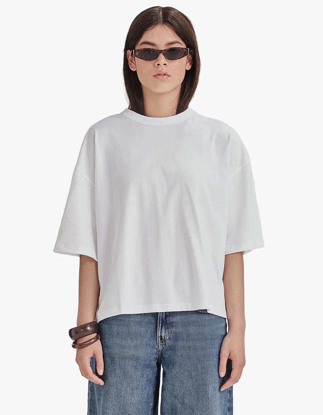 Womens Heavy Boxy Tee - White-COMMONERS-P&K The General Store