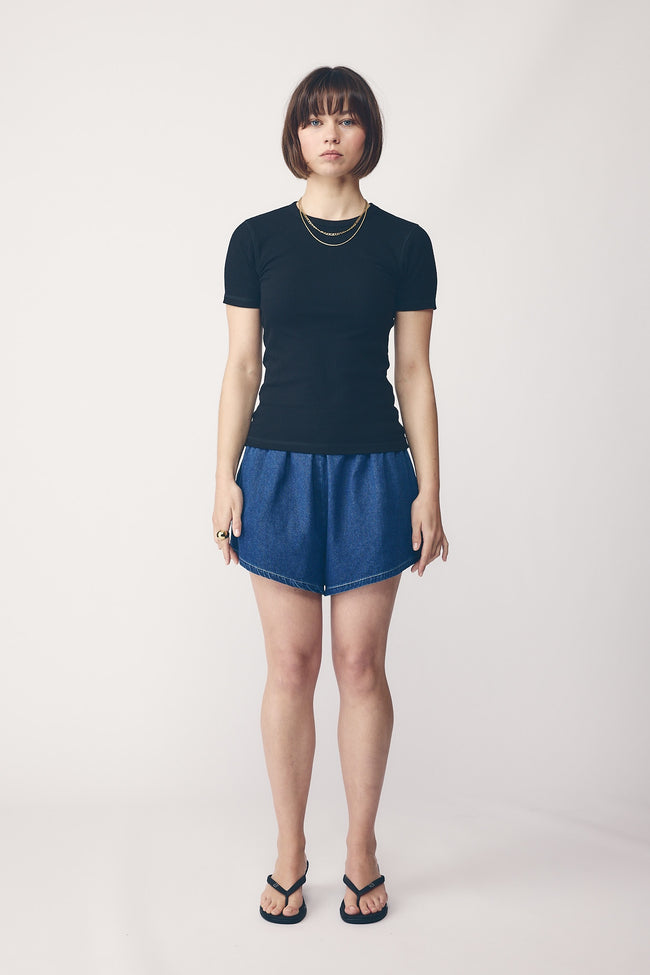 Base Rib SS Tee - Black-COMMONERS-P&amp;K The General Store