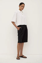 Load image into Gallery viewer, Callie Cropped Polo - White-ASSEMBLY LABEL-P&amp;K The General Store
