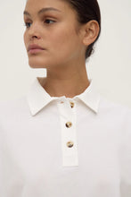 Load image into Gallery viewer, Callie Cropped Polo - White-ASSEMBLY LABEL-P&amp;K The General Store
