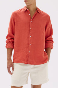 Casual Long Sleeve Shirt - Papaya-ASSEMBLY LABEL-P&amp;K The General Store