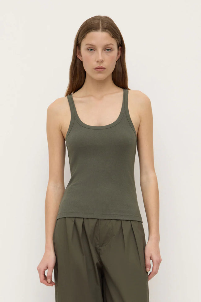 Charlie Rib Top - Moss-ASSEMBLY LABEL-P&amp;K The General Store