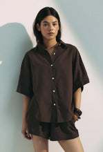 Load image into Gallery viewer, Womens Boyfriend Shirt - Cocoa-COMMONERS-P&amp;K The General Store
