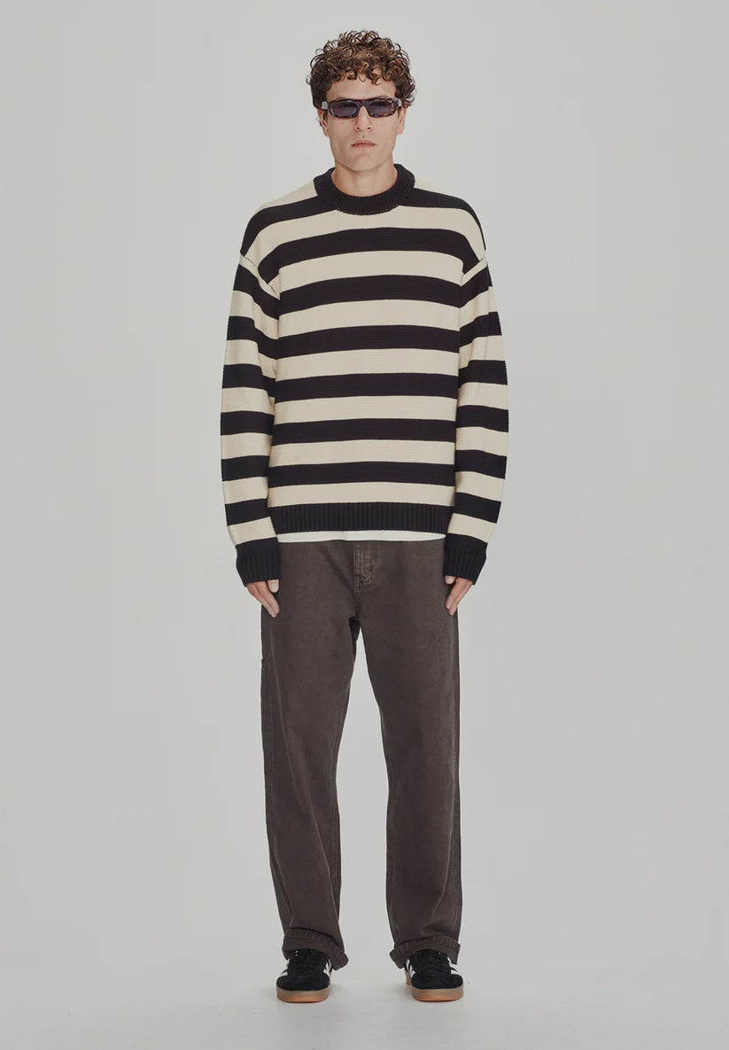 Mens Oversized Knit Jumper - Stripe-COMMONERS-P&K The General Store