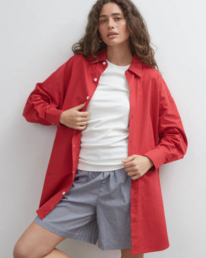 Peachy Shirt - Red-Commonplace-P&amp;K The General Store