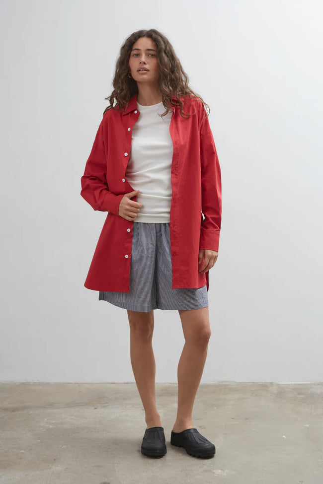 Peachy Shirt - Red-Commonplace-P&amp;K The General Store