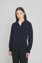 Load image into Gallery viewer, Eliza LS Polo - Navy-TWENTY SEVEN NAMES-P&amp;K The General Store
