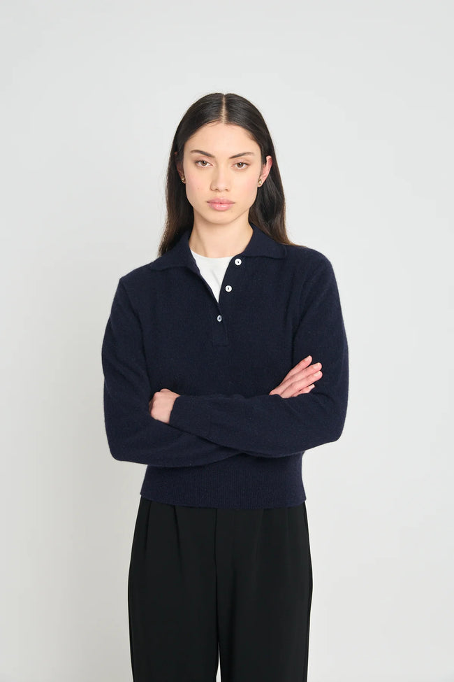 Eliza LS Polo - Navy-TWENTY SEVEN NAMES-P&amp;K The General Store