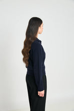 Load image into Gallery viewer, Eliza LS Polo - Navy-TWENTY SEVEN NAMES-P&amp;K The General Store
