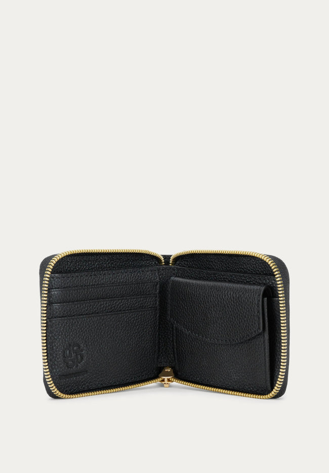 Unisex Fritz Zip Wallet - Black/Brass-DEADLY PONIES-P&amp;K The General Store