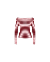 Load image into Gallery viewer, Emma Long Sleeve Top - Burgundy Pink Stripe-RUBY-P&amp;K The General Store
